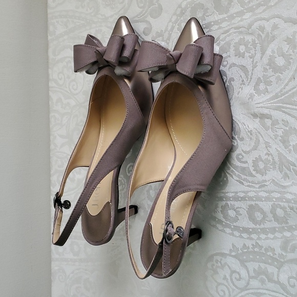 J. Renee Gabino Slingback Shoes New Pewter Powder - Picture 4 of 9